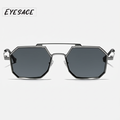 Eyesace® Commando Silver Black Edition Octagon Sunglasses