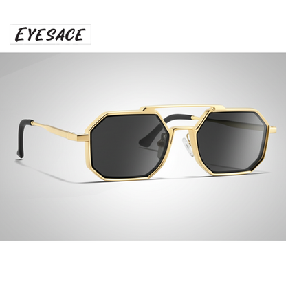 Eyesace® Commando Gold Black Edition Octagon/Hexagon Full Metal Sunglasses