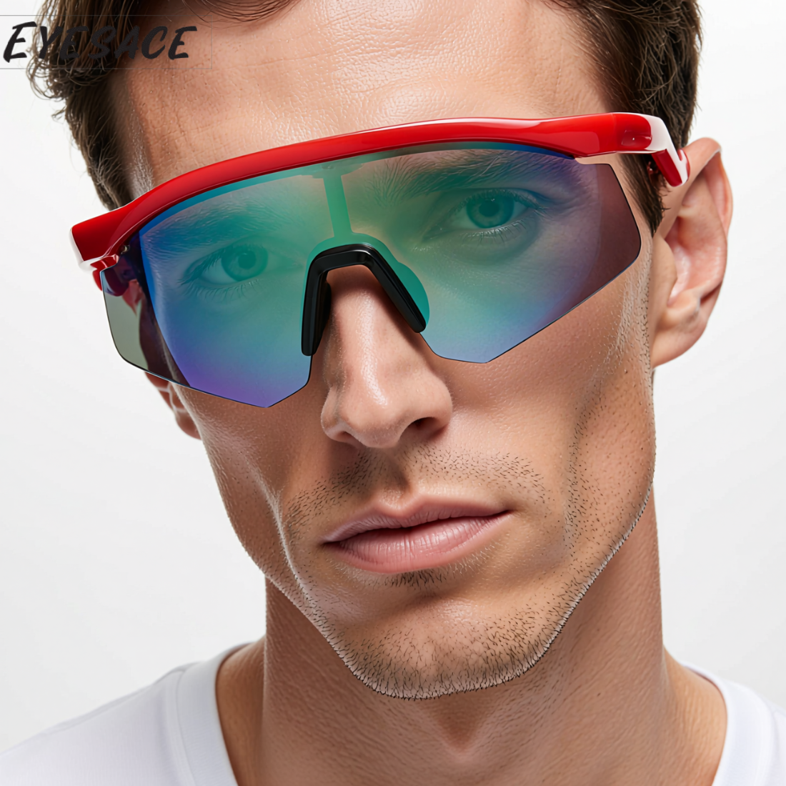 Sports Sunglasses for Unisex Youth IPLCricket Baseball Fishing Cycling Running Golf Mountain Bike Goggles Glasses UV400 Protection | Sport Sunglasses Cycling MTB Running Ski Golf Sport Sunglasses Removable Sport Prescription Glasses By Eyesace®