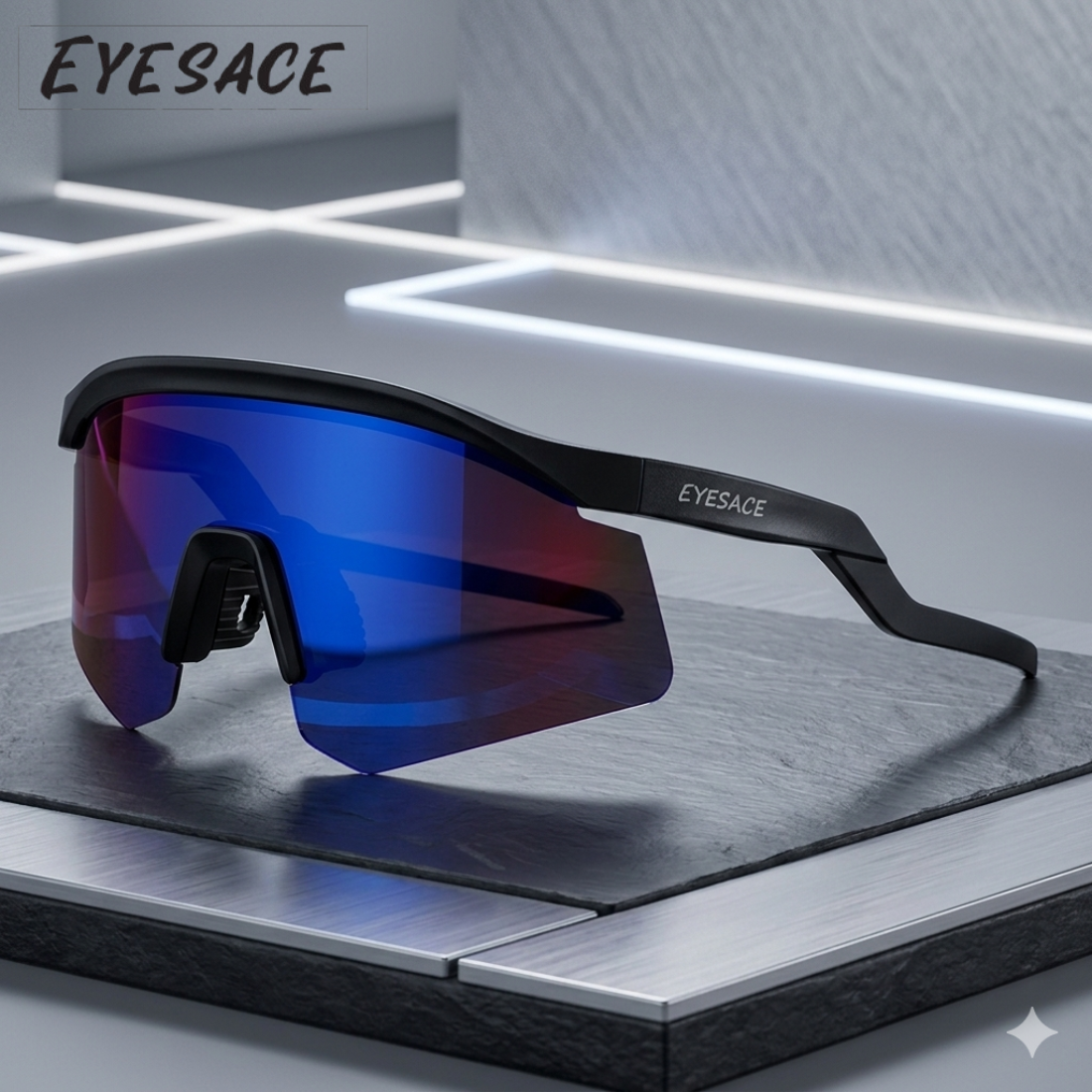Sports Sunglasses for Unisex Youth IPLCricket Baseball Fishing Cycling Running Golf Mountain Bike Goggles Glasses UV400 Protection | Sport Sunglasses Cycling MTB Running Ski Golf Sport Sunglasses Removable Sport Prescription Glasses By Eyesace®