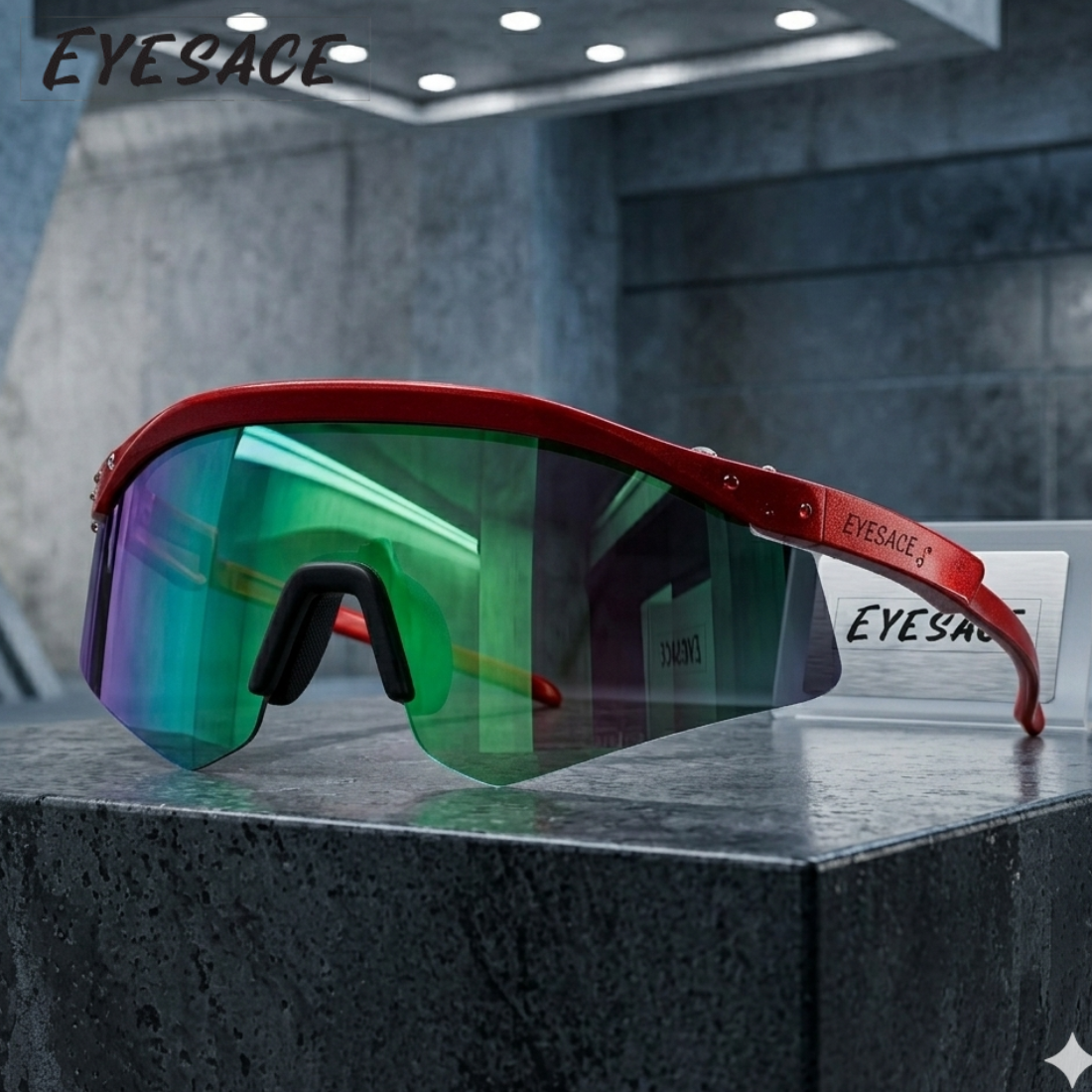 Sports Sunglasses for Unisex Youth IPLCricket Baseball Fishing Cycling Running Golf Mountain Bike Goggles Glasses UV400 Protection | Sport Sunglasses Cycling MTB Running Ski Golf Sport Sunglasses Removable Sport Prescription Glasses By Eyesace®