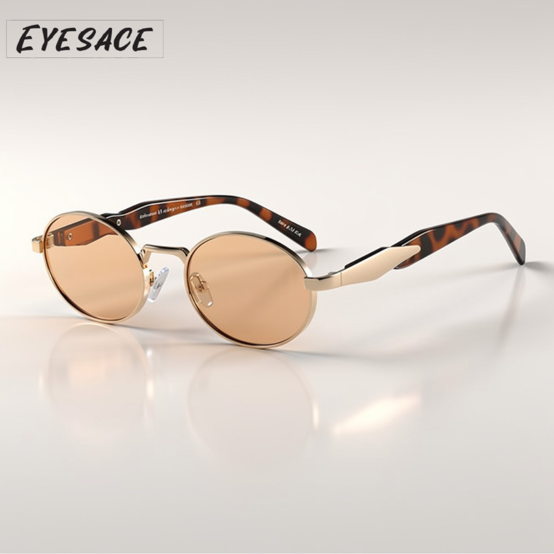 Eyesace® Retro Oval Ellipse Sunglasses, featuring UV400 protection, durable stainless steel metal frames, and a trendy design suitable for both men and women