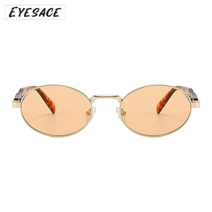 Eyesace® Retro Oval Ellipse Sunglasses, featuring UV400 protection, durable stainless steel metal frames, and a trendy design suitable for both men and women
