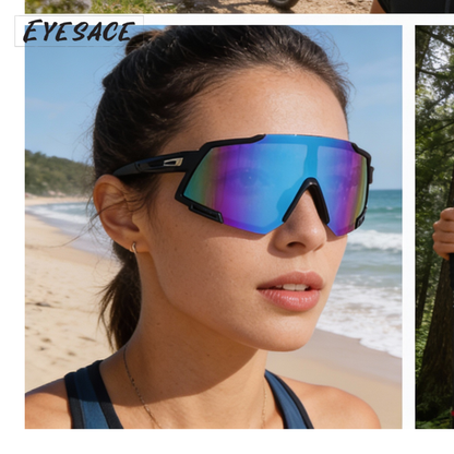 Polarized Sports Sunglasses for Unisex Youth IPLCricket Baseball Fishing Cycling Running Golf Mountain Bike Goggles Glasses UV400 Protection | Sport Sunglasses Cycling MTB Running Ski Golf Sport Sunglasses Removable Sport Prescription Glasses By Eyesace®