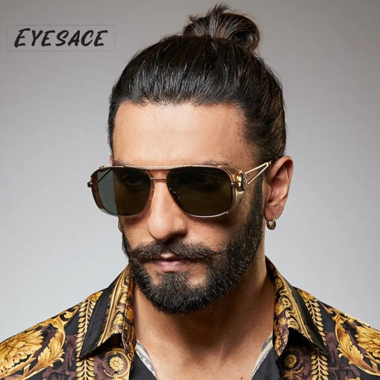 Eyesace® Celebrity Inspired Dhurandar Look Sunglasses for Men & Women | UV Protected | Trendy Dhurandar Style Black Sunglasses | UV400 Protection | Premium Fashion|